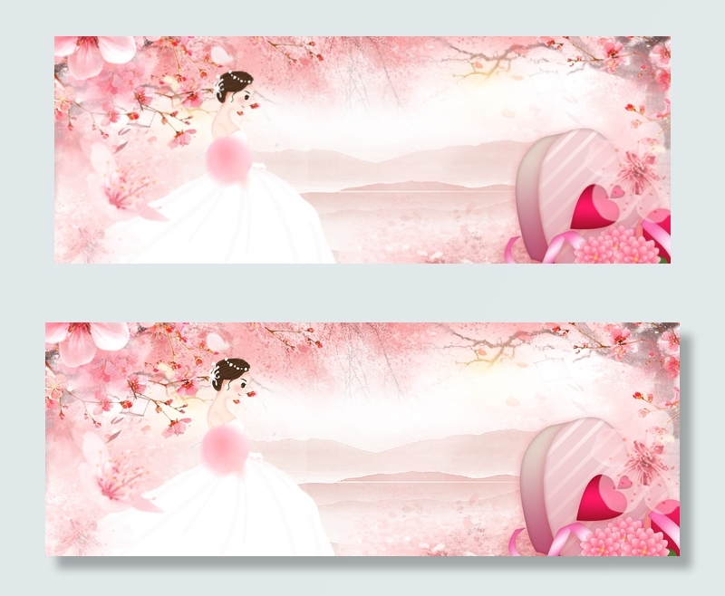 甜蜜清新banner(1900*700px 	       )psd模版下载