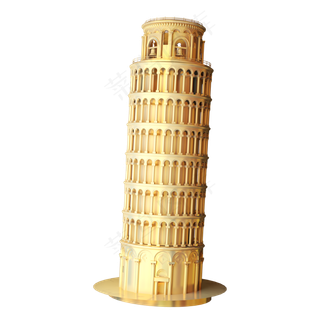 国家地方著名地标意大利比萨斜塔,免抠元素