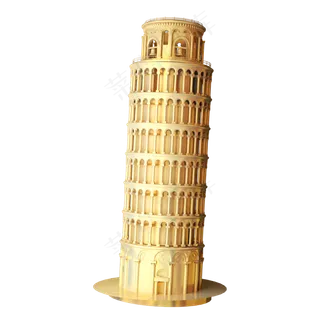 国家地方著名地标意大利比萨斜塔,免抠元素