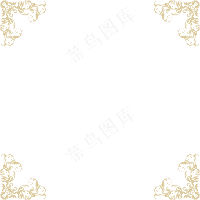 金色欧式框架,免抠元素