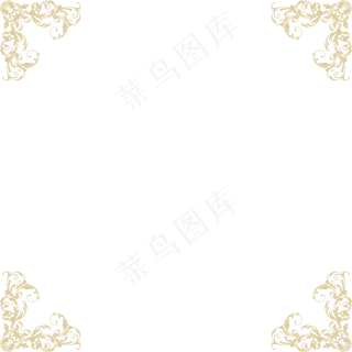 金色欧式框架,免抠元素