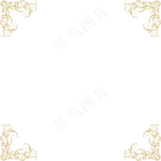 金色欧式框架,免抠元素