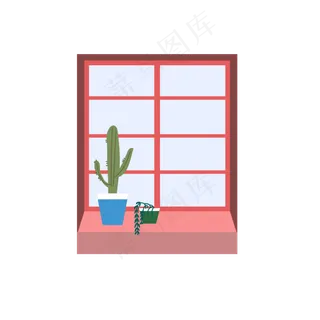 书房卧室窗台植物盆栽客厅盆栽植,免抠元素