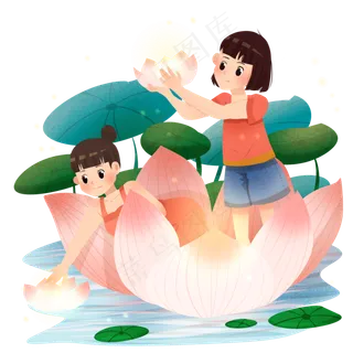 荷花莲花处暑节气