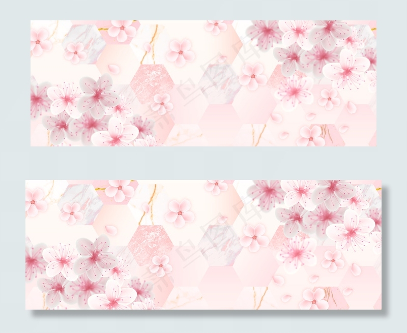 春季上新樱花节banner(1920*700px 	       )psd模版下载