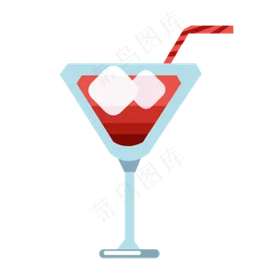 红色鸡尾酒