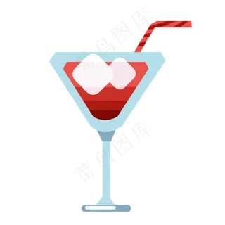 红色鸡尾酒