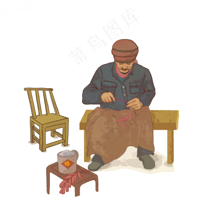 北京复古*年代老年人大叔鞭炮,免抠元素(3000X3000(DPI:300))psd模版下载