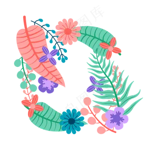 卡通夏至夏天花儿叶子免扣素材 卡通夏至夏天花儿叶子免扣素材