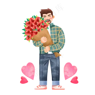 父亲节捧花父亲