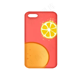 柠檬水果样式粉色手机壳