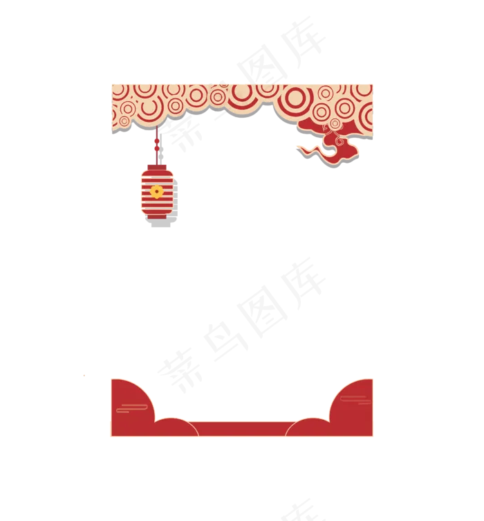 矢量手绘中国边框,免抠元素(4167*4479px 300 dpi )ai矢量模版下载