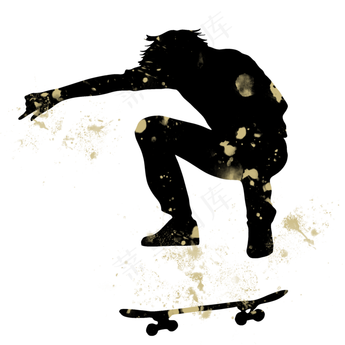 开学季滑板社团招新剪影,免抠元素(2000X2000(DPI:300))psd模版下载