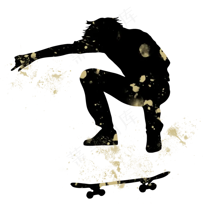 开学季滑板社团招新剪影,免抠元素(2000X2000(DPI:300))psd模版下载