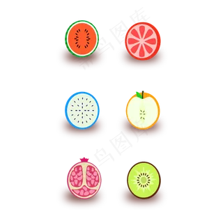 立夏手绘水果西瓜樱桃草莓桃子瓜