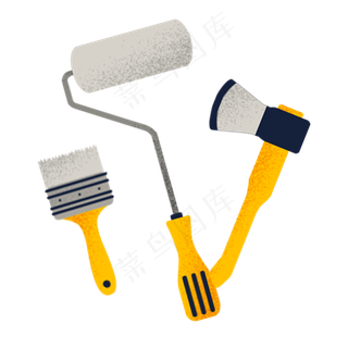 刷墙工具工人工具,免抠元素