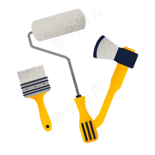 刷墙工具工人工具,免抠元素
