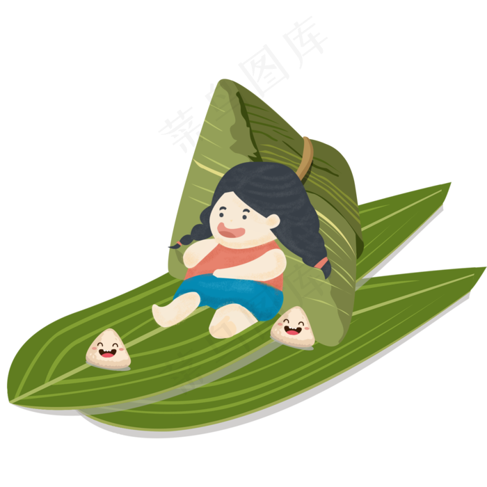 插画风端午节素材