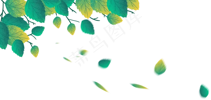 漂浮绿叶(2337X1104(DPI:300))psd模版下载