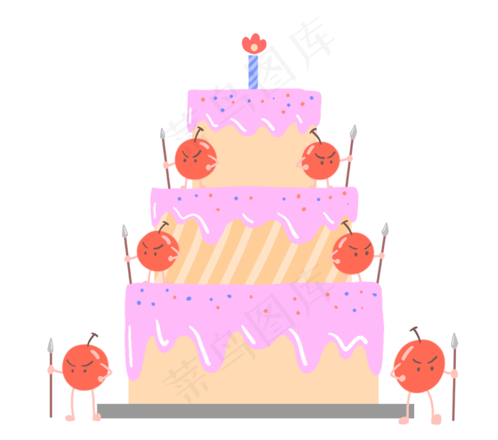 水果生日蛋糕(2412X2132(DPI:300))psd模版下载