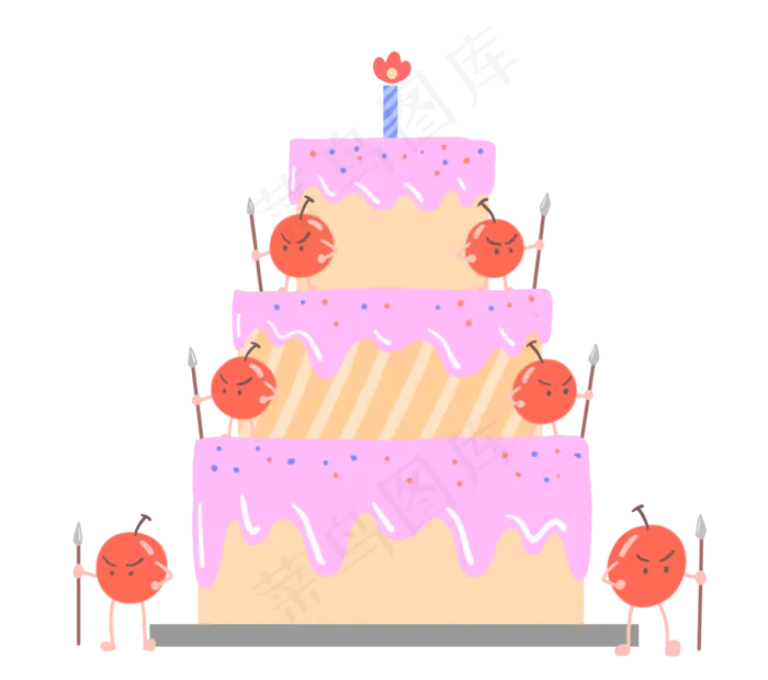 水果生日蛋糕(2412X2132(DPI:300))psd模版下载