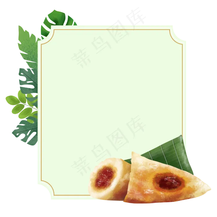 端午节绿色主题边框(3000X3000(DPI:300))psd模版下载