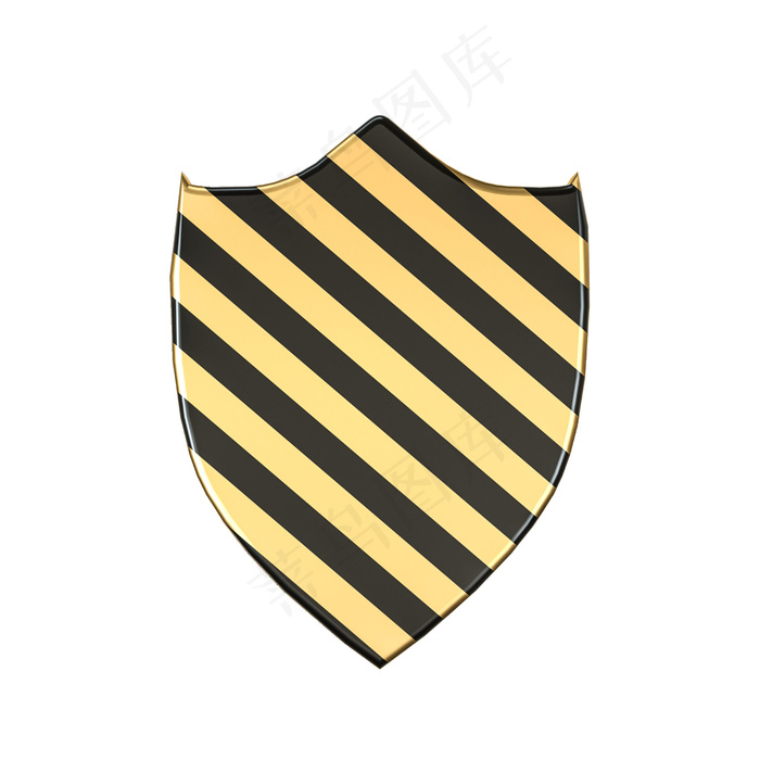 315黑金大气质感盾牌PNG元素