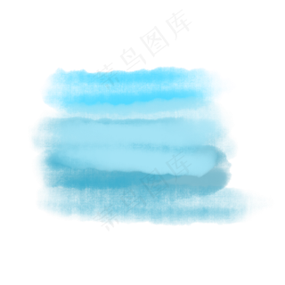 天蓝色水彩涂鸦笔刷
