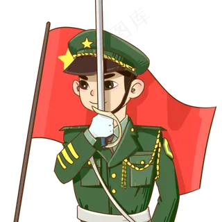 八一建军节手持利剑的军官