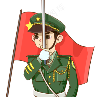 八一建军节手持利剑的军官