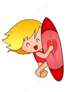 冲浪人物png素材