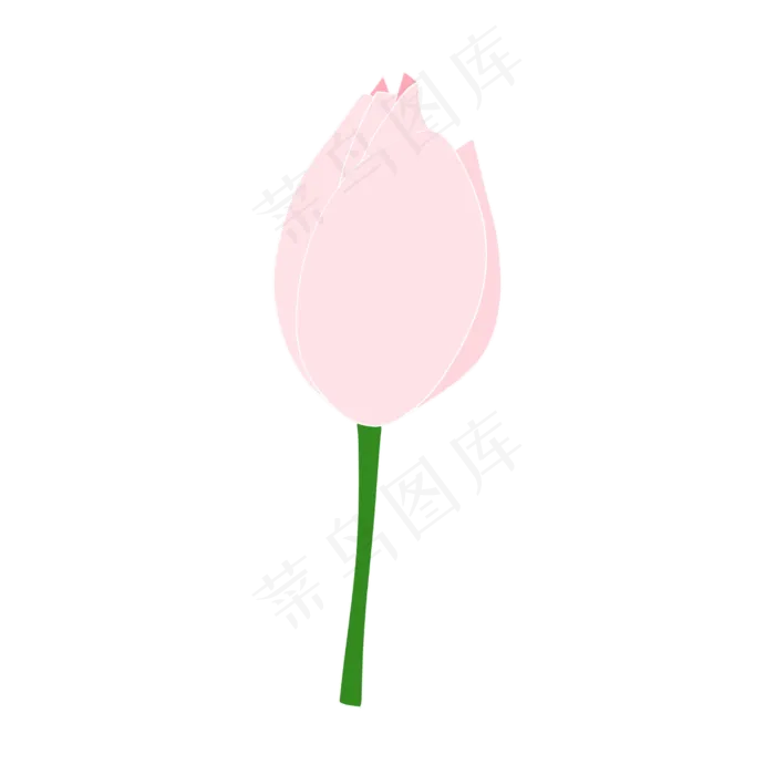 荷花扁平风水彩中国风桃花粉紫色(2000X2000(DPI:300))psd模版下载