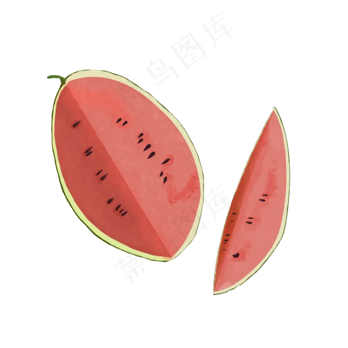夏天夏日水果西瓜(2000X2000(DPI:300))psd模版下载