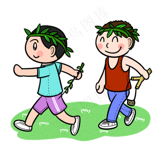 卡通儿童节回忆童年玩耍png透