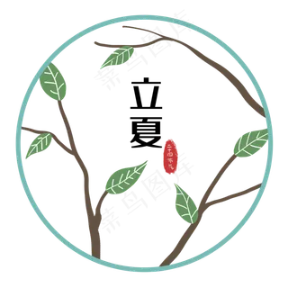 二十四节气立夏边框装饰图