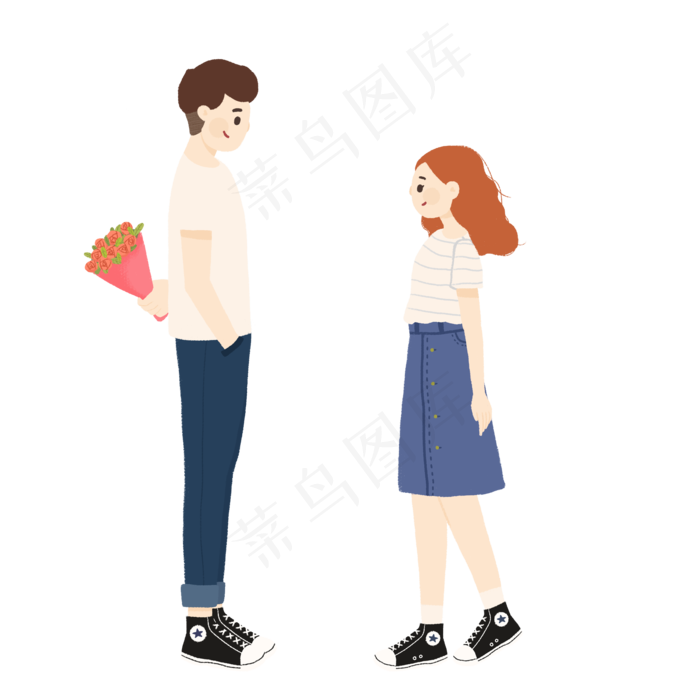 男生向女生求婚送花元素