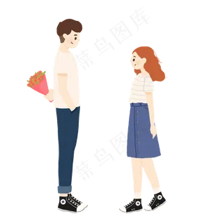 男生向女生求婚送花元素