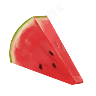 立体切块西瓜素材元素