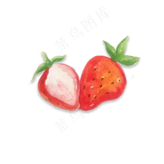 手绘水果之草莓可商用元素