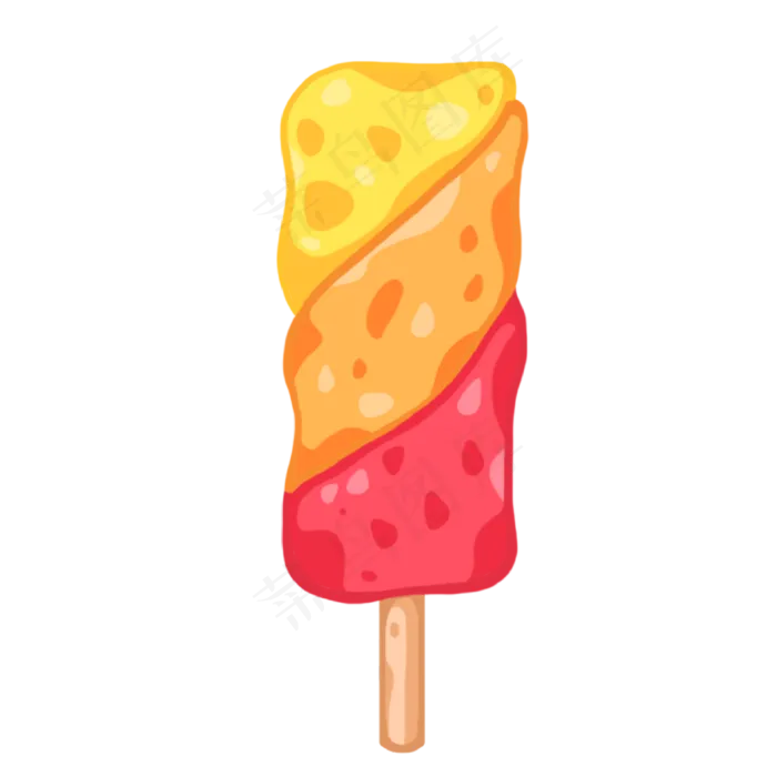 手绘夏天美味冰棒ai矢量模版下载
