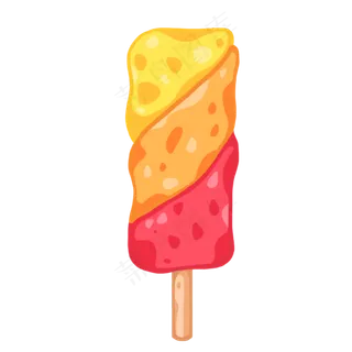 手绘夏天美味冰棒