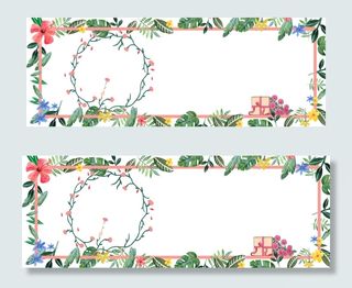 母亲节卡通小清新边框banner