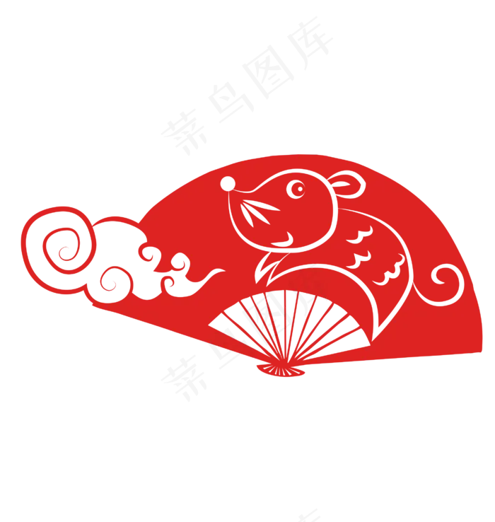 2020新年鼠年剪纸,免抠元素