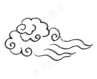 水墨云笔刷云祥云