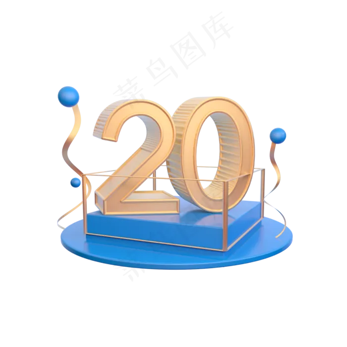 立体创意C4D金色装饰(2000X2000(DPI:300))psd模版下载