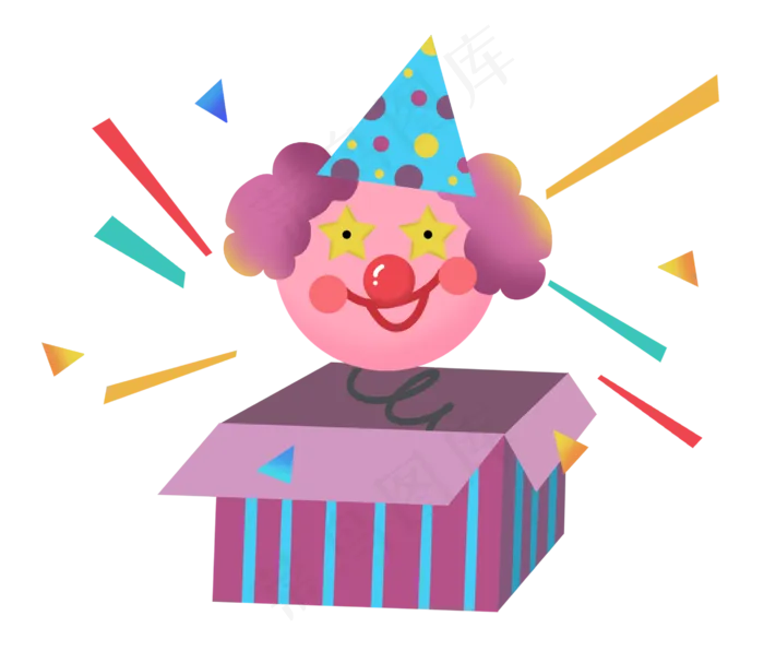 愚人节箱子里弹出小丑怪(2773X2362(DPI:300))psd模版下载
