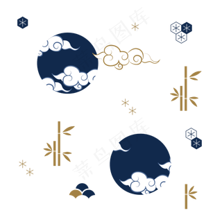 日本浮世绘风格纹饰