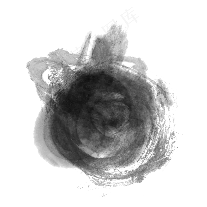 墨迹水墨黑色喷墨(2362X2362(DPI:300))psd模版下载