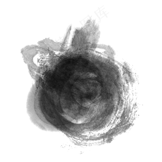 墨迹水墨黑色喷墨