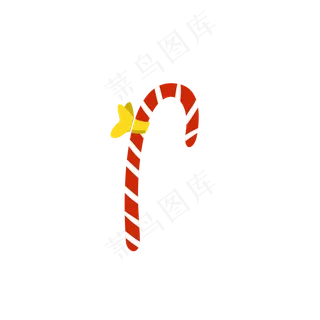 圣诞节棒棒糖拐杖蝴蝶结PNG平安夜,免抠元素